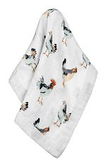 Chicken Mini Lovey<br>Two-Layer Muslin Blanket